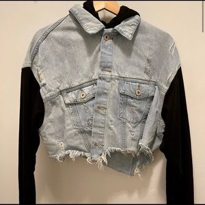 Vici Maxed Out Hooded Denim Jacket